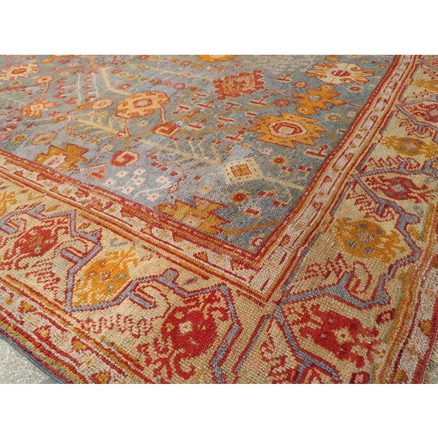 Galerie Shabab Collection Early 20th Century Turkish Oushak Room Size Carpet For Sale In New York - Image 6 of 7