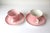 Set of two pretty pink slightly mismatched Mikasa cups and saucers. Designed by the iconic MCM Ben Seibel for Mikasa...