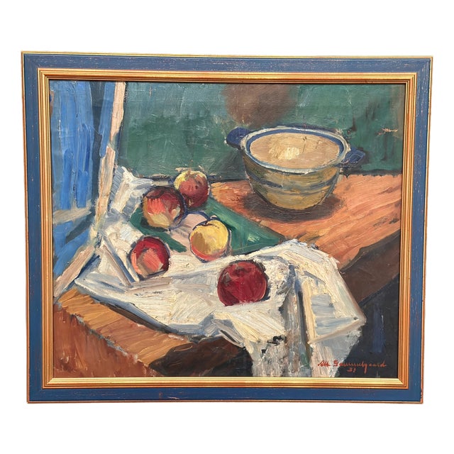 Albert Gammelgaard, Still Life, 1931, Oil on Canvas, Framed For Sale