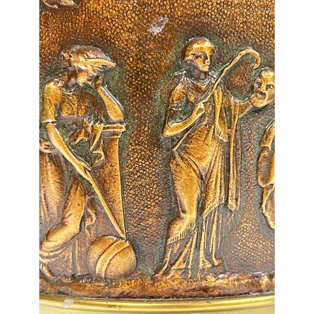 Antique Roman Neoclassical Patinated Bronze Vases - A Pair For Sale - Image 11 of 12