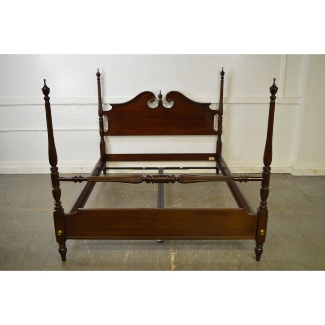 Ethan Allen Court Cherry Queen Size Poster Bed Chairish