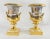 We are selling this nice pair of early 19th century Old Paris urns. These urns have gilding and painted decoration of...