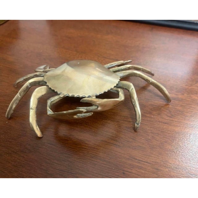 Vintage Articulated Brass Crab Ashtray For Sale In Charleston - Image 6 of 6