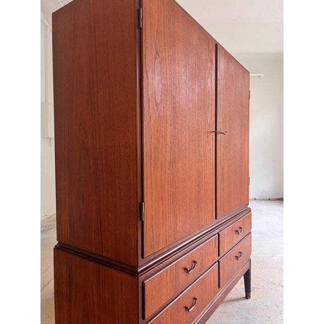 Danish Cabinet in Teak with Lock For Sale - Image 4 of 11