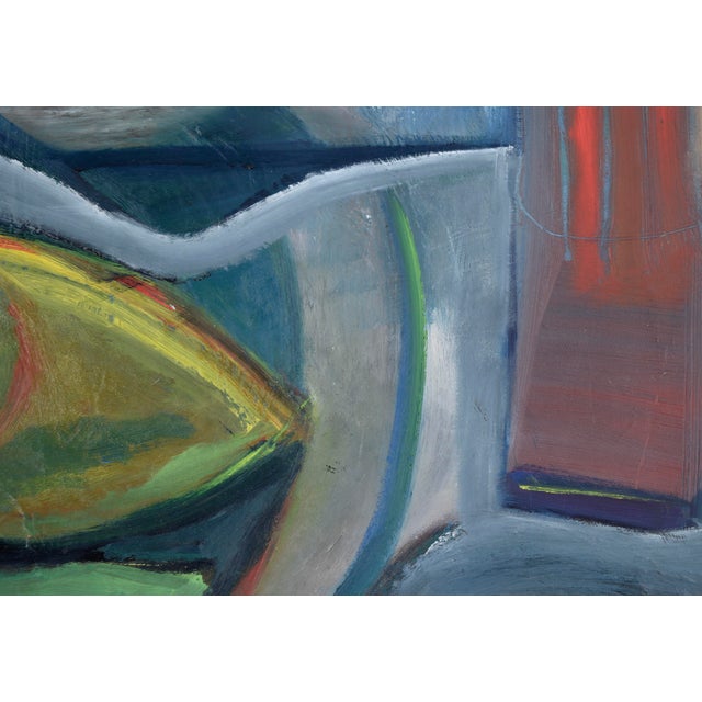 Vertical Abstract With Blue and Green by Catherine Freethy For Sale In Monterey, CA - Image 6 of 11