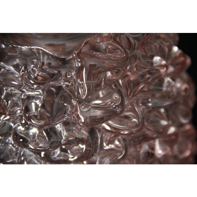 Large Pink Murano Glass Vases in the style of Barovier, 2000s, Set of 2 For Sale - Image 13 of 14