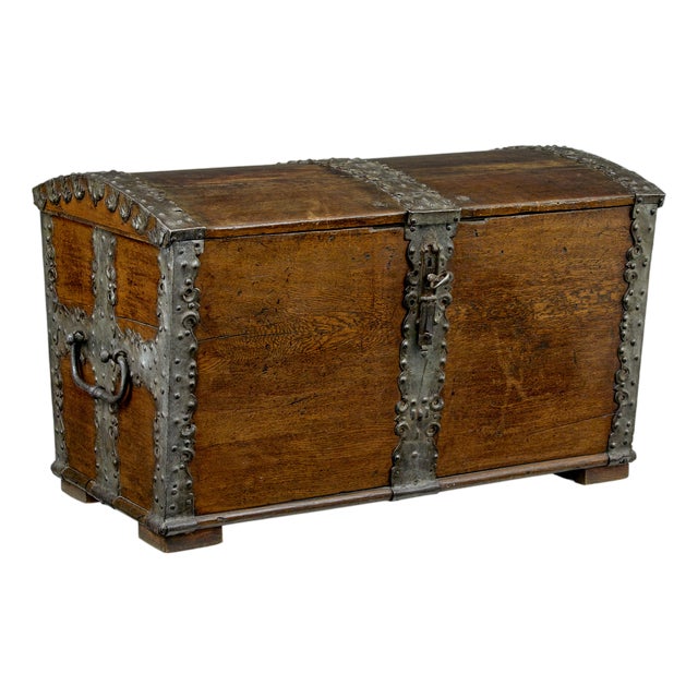 Baroque Revival Oak Dome Top Chest, 1840s For Sale
