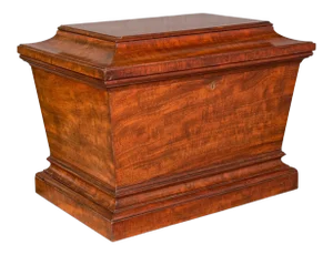 1830s Large Antique Regency English Sarcophagus Mahogany Cellarette