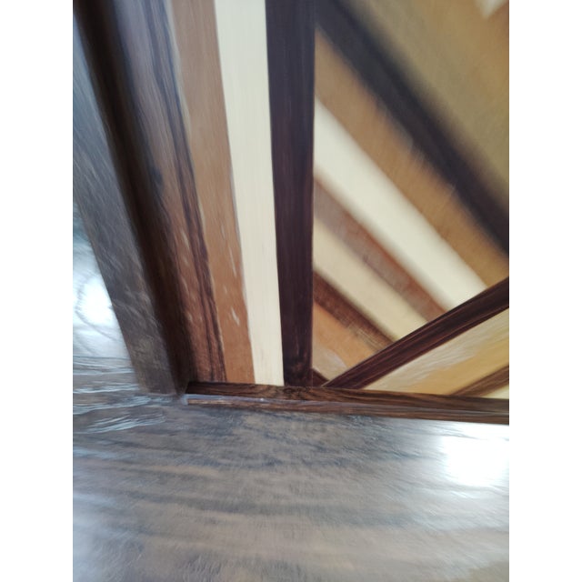 Brown Parquetry Serving Tray by Shoemaker For Sale - Image 8 of 8