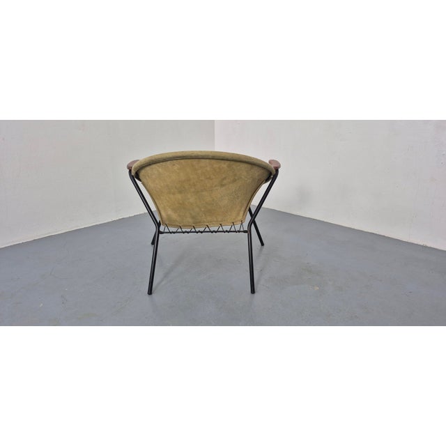 Sueded Balloon Chair by Hans Olsen for Lea Furniture, Denmark, 1950s For Sale - Image 9 of 15
