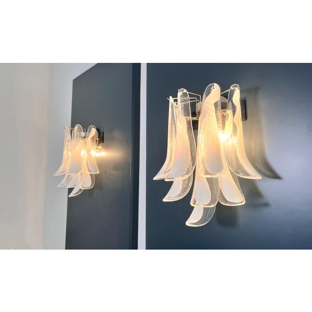 Vintage Italian Murano Wall Lights in the style of Mazzega, 1990s, Set of 2 For Sale - Image 11 of 17