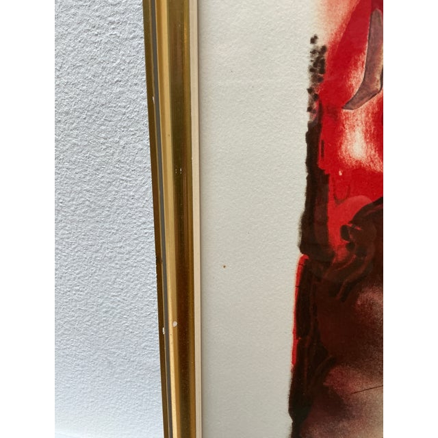 1970s 1970s Salvador Dalí 'Romantic' Signed Lithograph Numbered 89/1000 Framed Four Dreams For Sale - Image 5 of 9