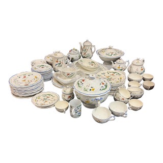 Gien Oiseaux De Paradis Earthenware, Set of 75 For Sale