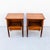 Restored 1950s Mount Airy Walnut & Brass Sculptural Mid Century Nightstands, Attributed, Pair For Sale - Image 9 of 12