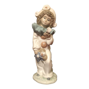 Vintage Spanish Nao by Lladró Porcelain Clown Figurine "A Bird in Hand"