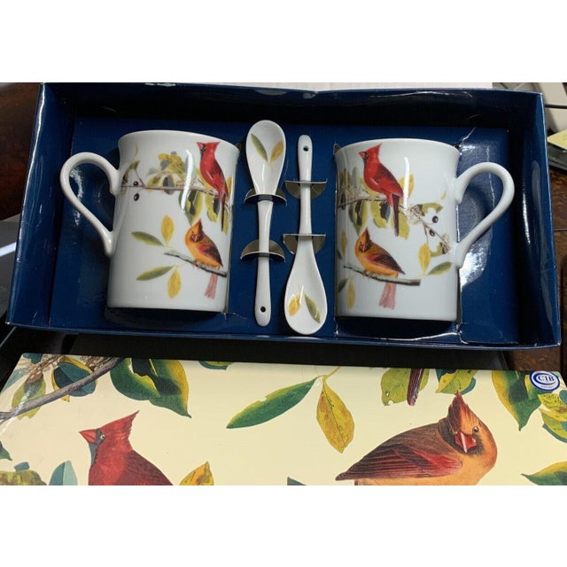 National Audubon Society Northern Cardinal Mug and Spoon Sets Godinger & Co Art from the Watercolors of John James Audubon...