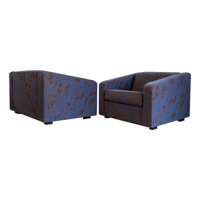 Vintage Geometric Armchairs from ZFM, Poland, 1970s, Set of 2 For Sale