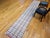 Vintage American Rag Runner, Handwoven Wool & Cotton, Indigo Stripe Pattern, 2x11 For Sale - Image 9 of 10