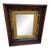 19th Century Antique Walnut Mirror Hand Carved Frame With Gilded Inner Trim For Sale