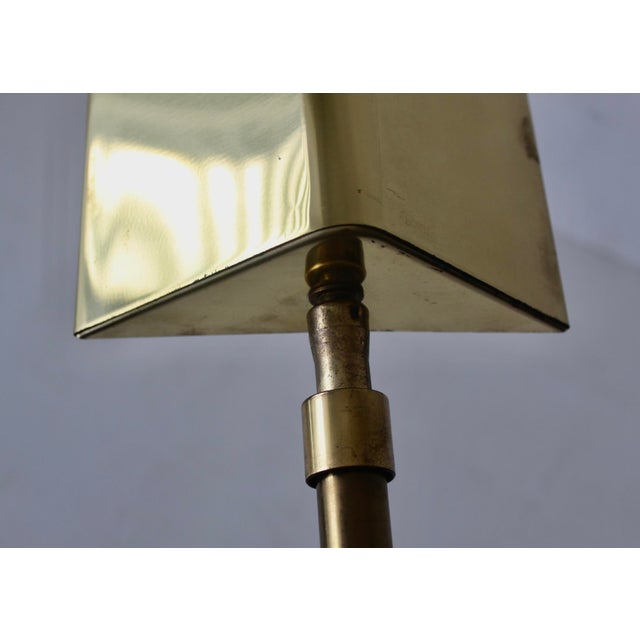 1980s Carsella Lighting Style Mid-Century Counterbalanced Brass Reading Lamp For Sale - Image 11 of 18