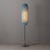 Lollipop Floor Lamp - Black Nickel, Sky Blue Linen Double Shade, on/Off Pull Chain For Sale In Los Angeles - Image 6 of 16