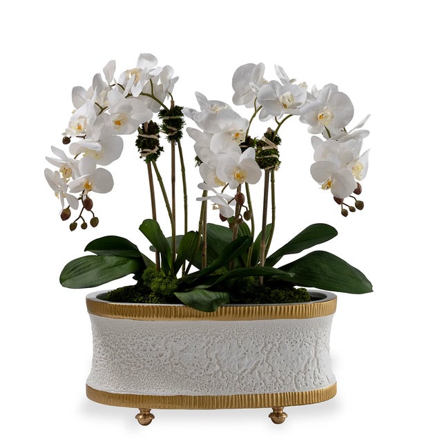 Mid-Century Modern Bruner Cream Oval Planter For Sale - Image 3 of 5