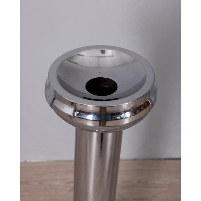 Silver Vintage Floor Ashtray in Chrome Metal, Italy, 1970s For Sale - Image 8 of 11