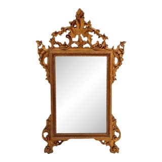 Baroque Style Gilt Composition Mirror For Sale