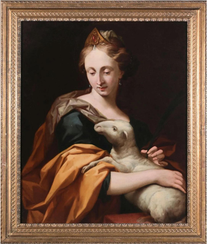 Afer Antonio Franchi, el Lucchese, Portrait, 1600s-1700s, Oil Painting, Framed