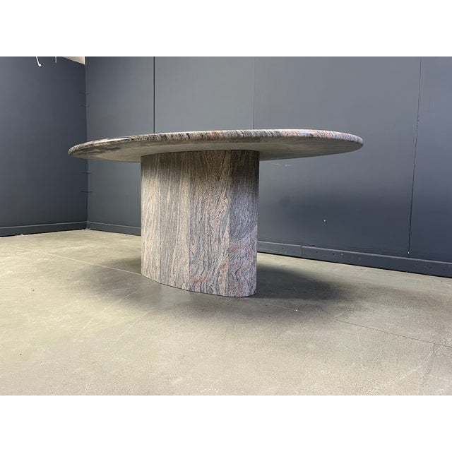 Vintage Oval Granite Dining Table, 1970s For Sale - Image 4 of 13