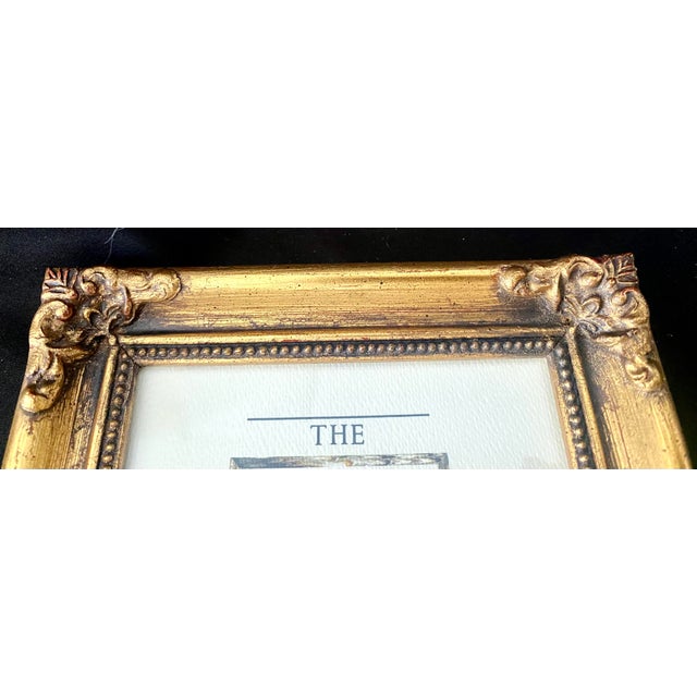 Wood Vintage Carr Museum Series Ornate Giltwood Style Photo Frame 4 X 5 Opening. For Sale - Image 7 of 14
