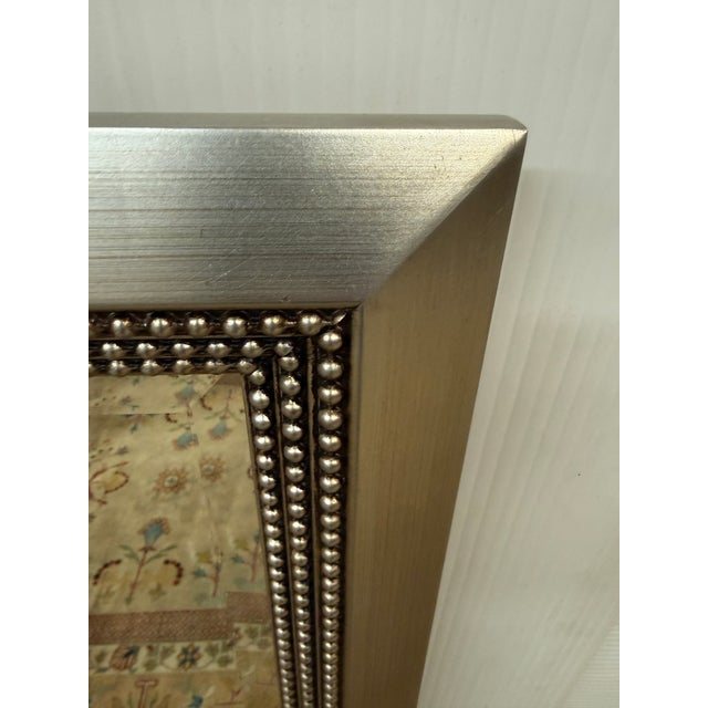 Wood Uttermost Silver Triple Beaded Wall Mirror For Sale - Image 7 of 12