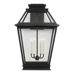 Chapman & Myers by Visual Comfort Studio Falmouth Extra Large Outdoor Wall Lantern, Slate Gray