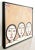 Exceptional vintage c.1980's Postmodern acrylic on board textured painting, depicting three modernist faces in the...