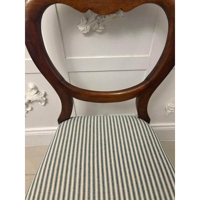 Wood Antique Victorian Mahogany Balloon-Back Dining Chairs, 1880, Set of 4 For Sale - Image 7 of 10