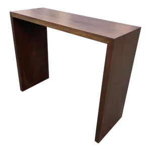 Mid-Century Style Modern Solid Walnut Console Table