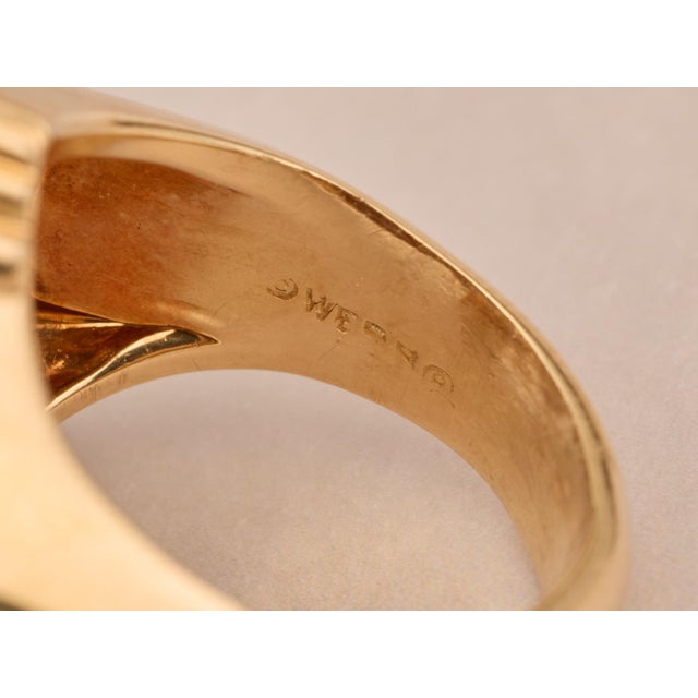 The David: Vintage David Webb Signed ring In Platinum and 18 Karat Yellow Gold For Sale - Image 10 of 13
