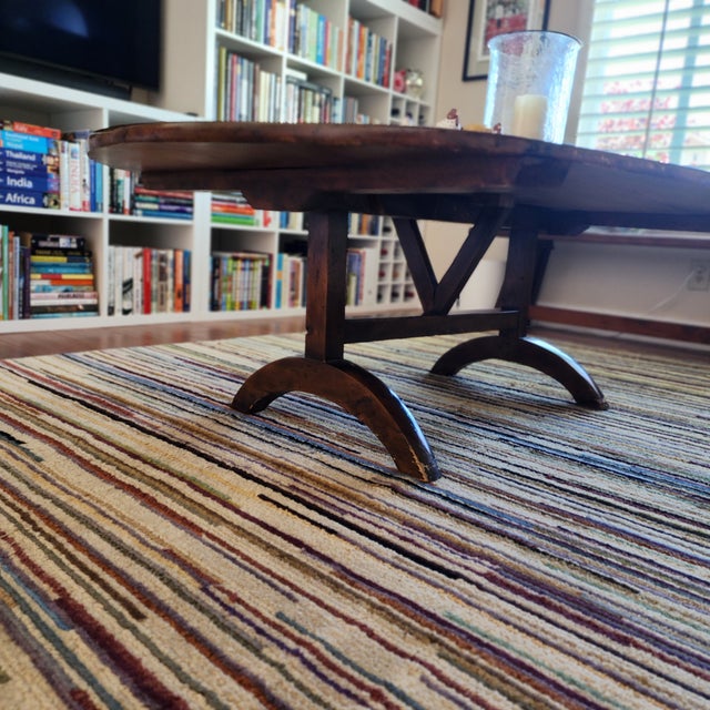 1970s 1970s Mid Century Stunning Solid Walnut Oval Coffee Table For Sale - Image 5 of 5