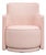Passe Pink Striped Swivel Chair For Sale
