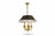 Green Bouillotte-Style Brass 6-Light Pendant with Black Tôle Shade, 1980s For Sale - Image 8 of 8