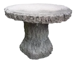 Vintage French Faux Bois Table or Garden Stool