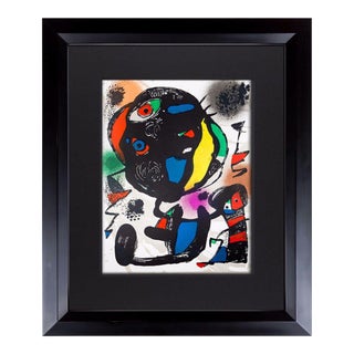 Joan Miro (1893-1983) Original Color Lithograph 1981 in Custom Frame W/Cat. Ref. Auth. (M1260) For Sale