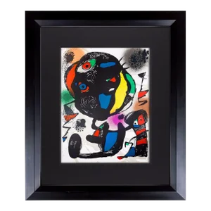 Joan Miro (1893-1983) Original Color Lithograph 1981 in Custom Frame W/Cat. Ref. Auth. (M1260)