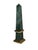 1960s Neoclassical Green Marble & Brass Obelisk, 14.5" High For Sale - Image 5 of 11