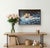 Abstract Vintage Oil, Painting, Landscape on Canvas in Original Frame For Sale - Image 3 of 5