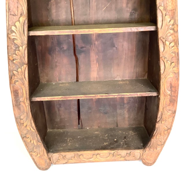 Early 20th Century Antique Hand Carved Bear Wall Shelf Hanging Display Black Forest Style Primitive Folk Art For Sale - Image 5 of 18