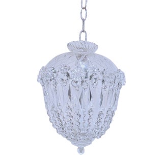 1960's Antique Crystal Basket-Style Pendant Chandelier For Sale