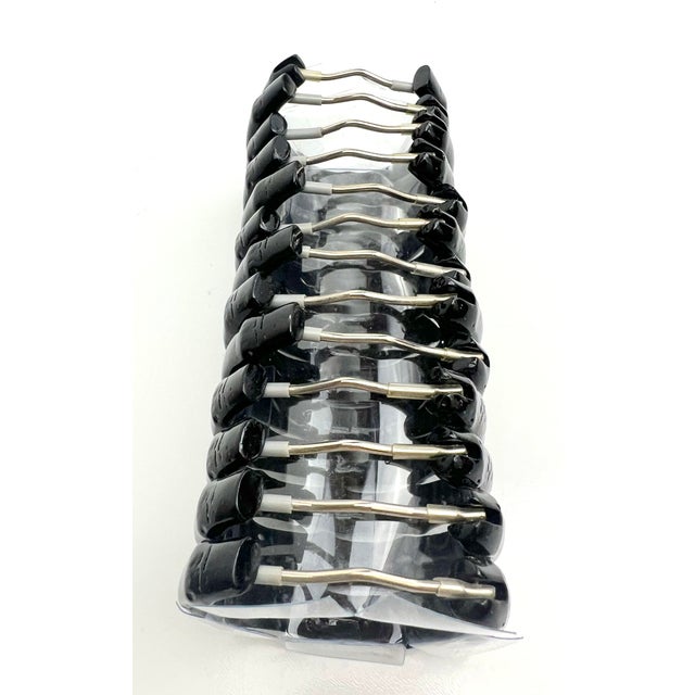 Late 20th Century Williams & Sonoma Deadstock Black Faux Bamboo Shower