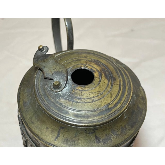 Antique 19th Century Victorian Ornate Bronze Figural Cherub Portable Oil Lamp For Sale - Image 9 of 13