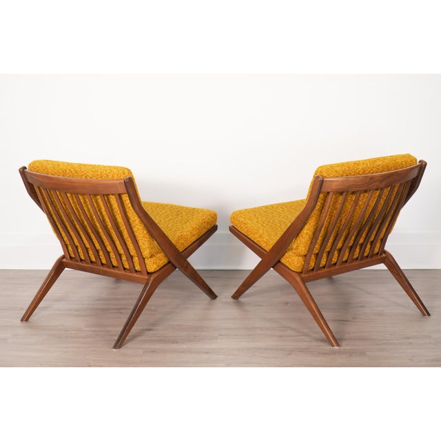 Folke Ohlsson Pair Folke Ohlsson for Dux Scissor Sculptural Lounge Chairs For Sale - Image 4 of 9